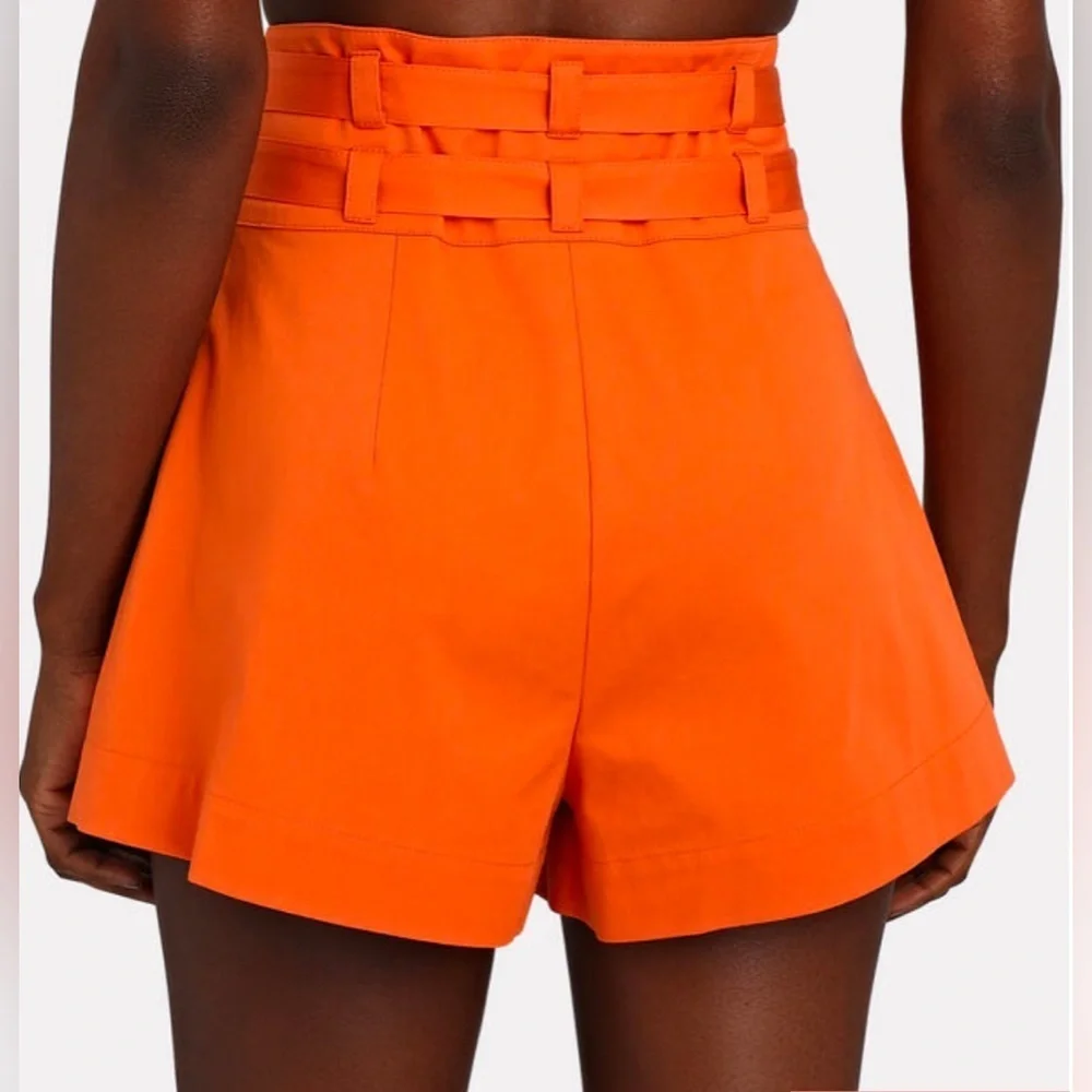 INTERMIX Leslie Double Belted Cotton Shorts, Size 6